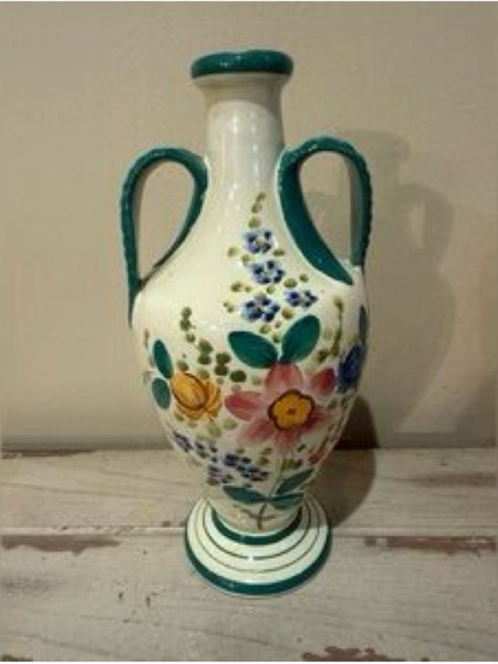 Vintage Antique DERUTA Italy Pitcher Vase.
